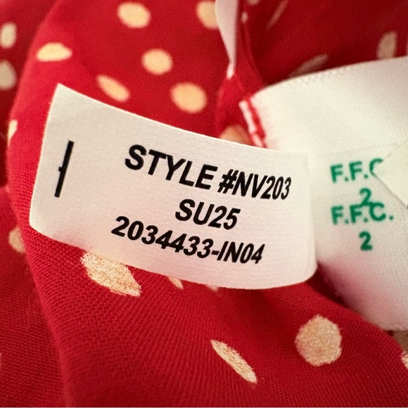 Madewell Shirred Puff-Sleeve Top Polka Dot Red White Size Medium - Picture 11 of 14